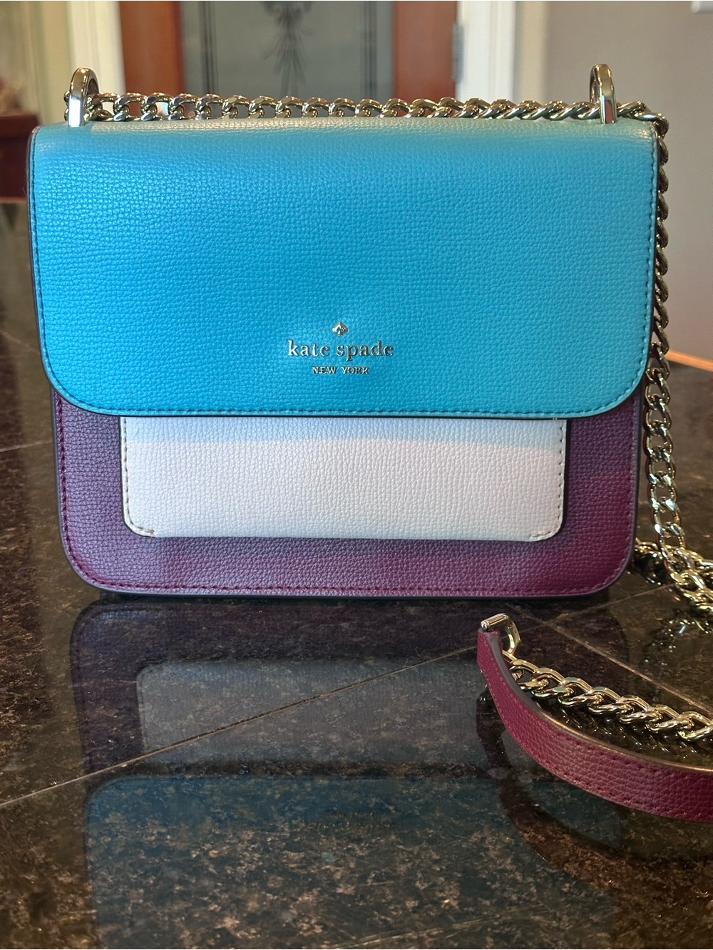 Kate Spade REMI Colorblock Flap Chain Shoulder or Crossbody Bag.